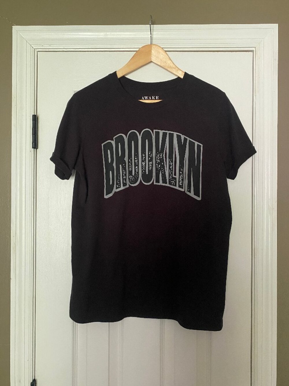 Awake Brooklyn Graphic Tee Black Short Sleeve T-Shirt - Size Medium